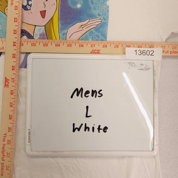 Sailor Moon Anime Graphic Short Sleeve Crew Neck T Shirt Mens Size L White - Picture 7 of 9